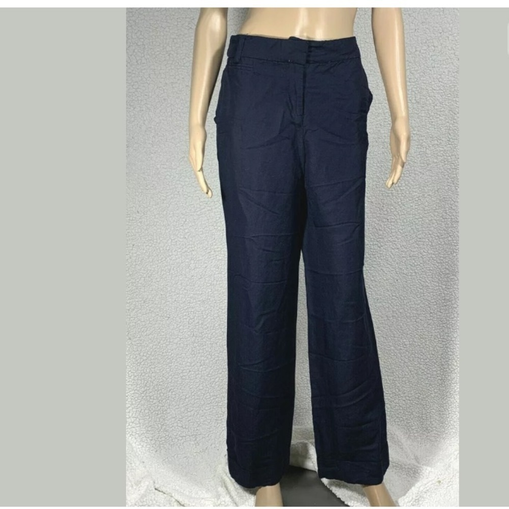 Joan Vass Studio Women's Linen Blend straight leg Pants